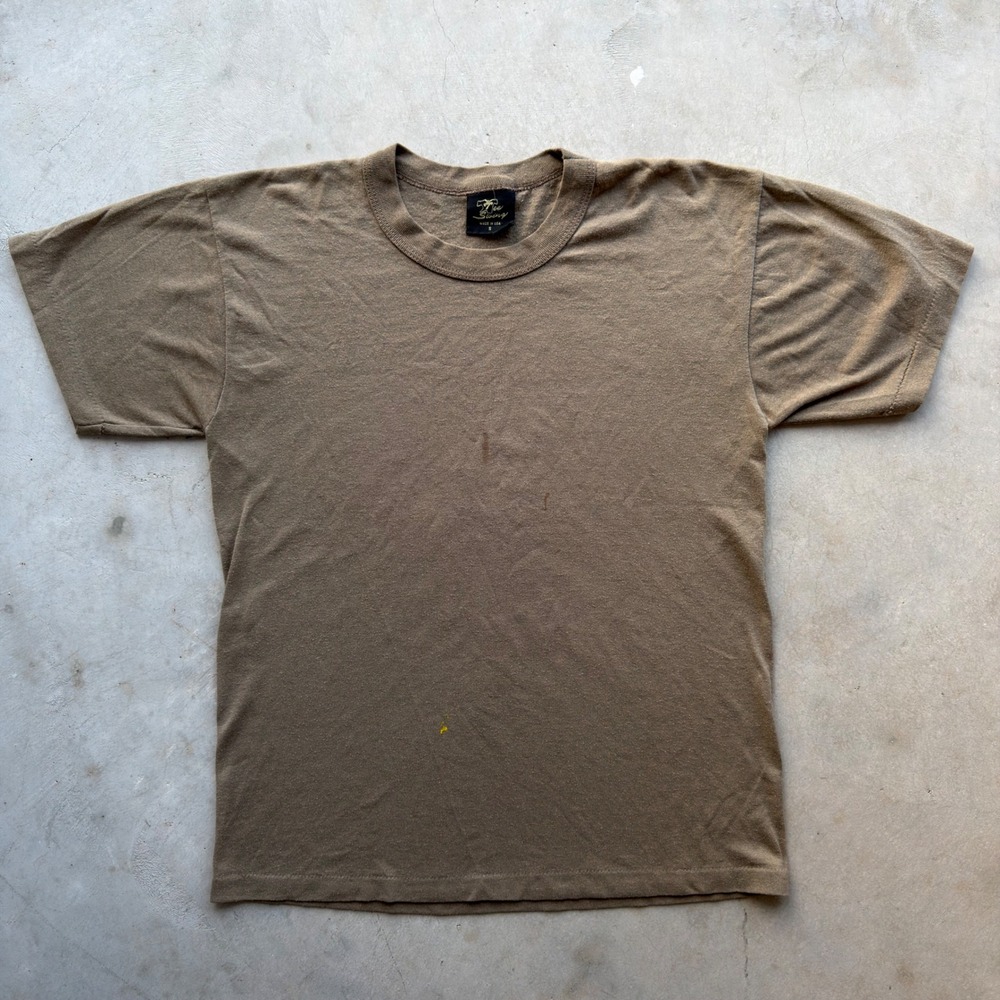 Vintage Tee Swing Blank T-Shirt Brown Single Stitch Made in USA Small 80s 90s